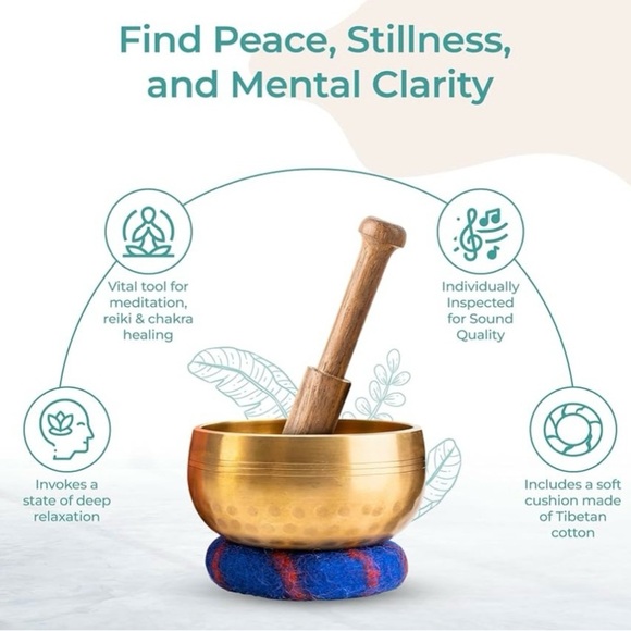 Ohm's Other - Hand-Hammered Gold Singing Bowl with Mallet